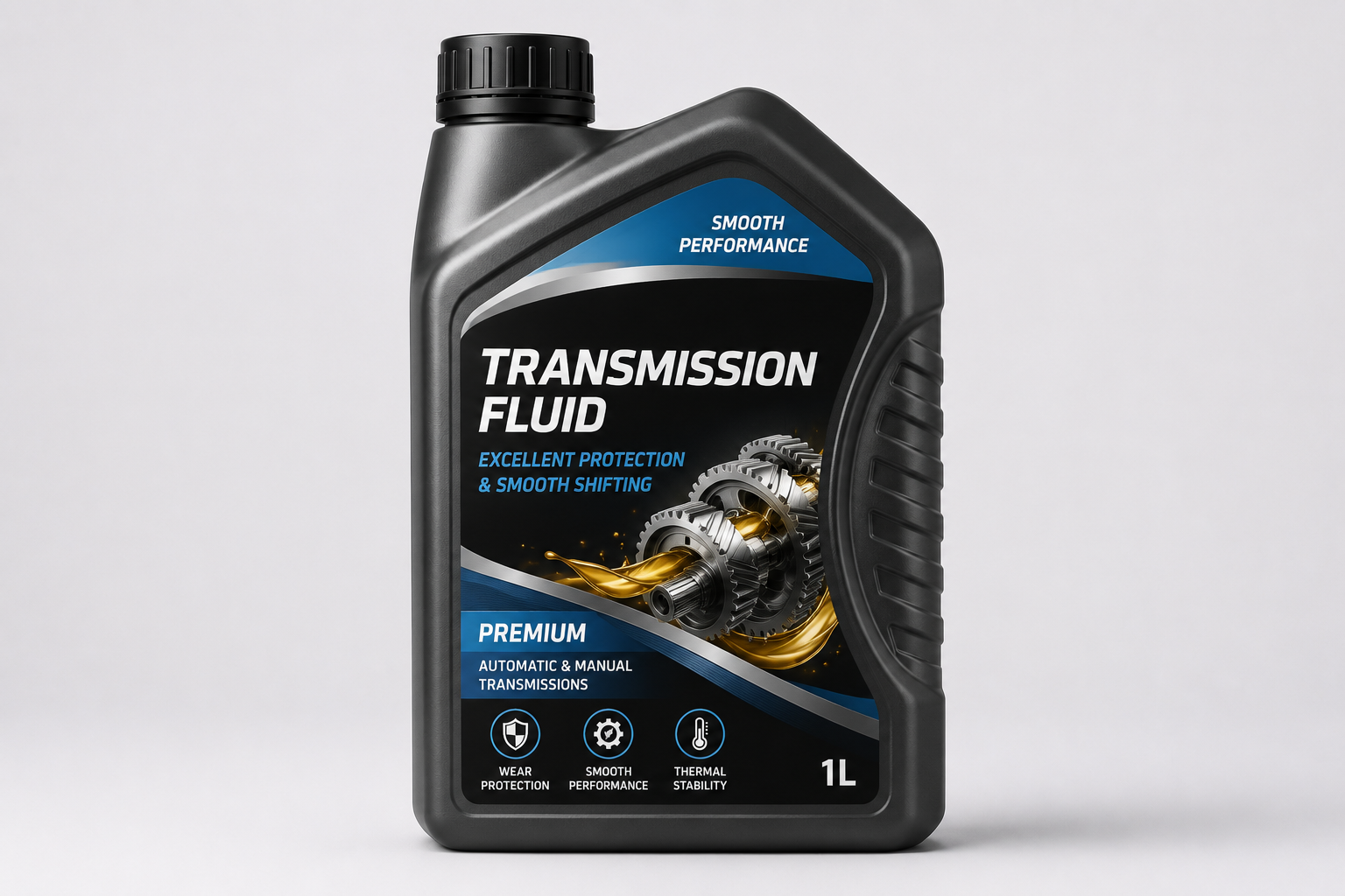 Transmission fluid bottle for smooth gear shifting