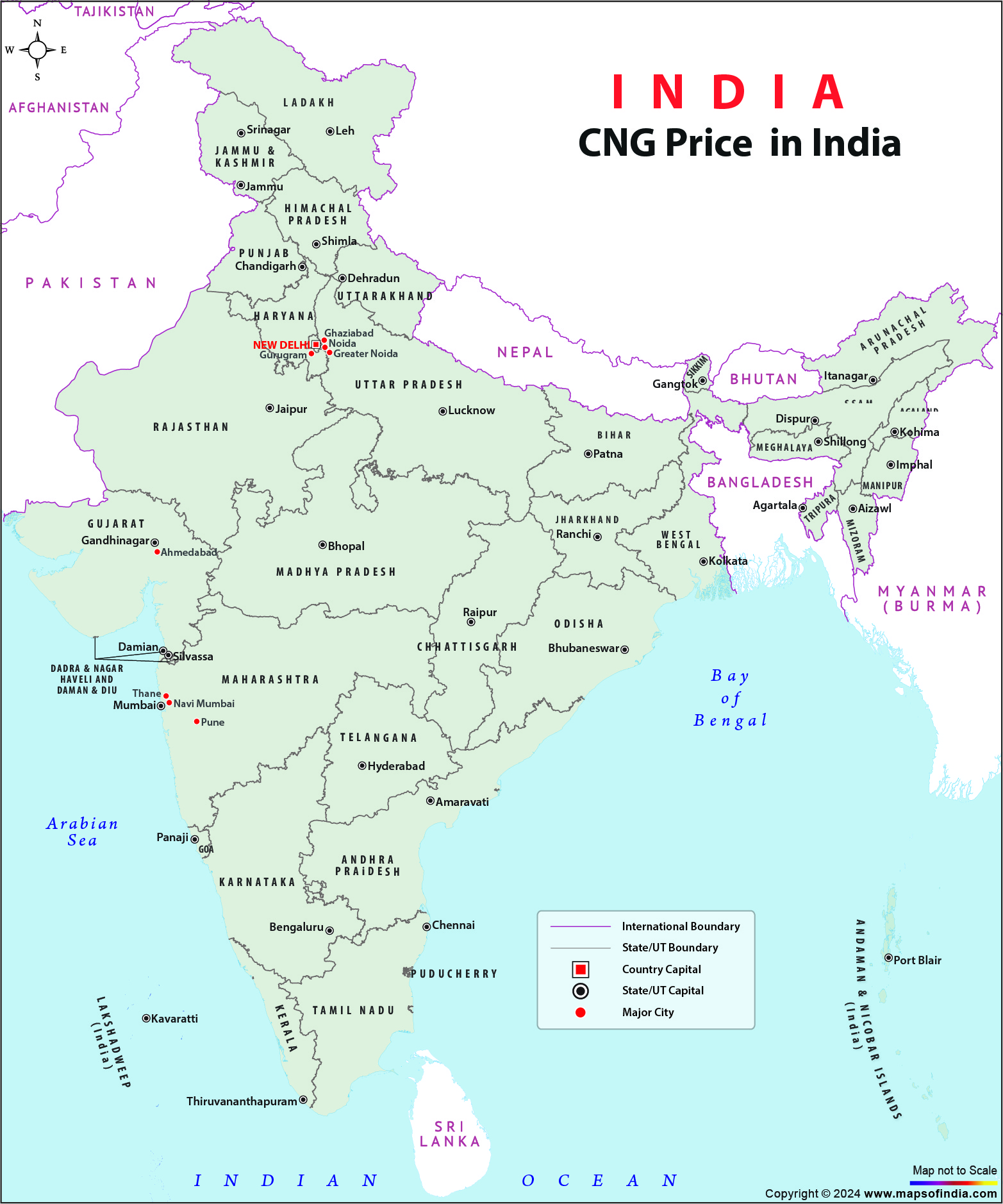 Petrol Price India Map